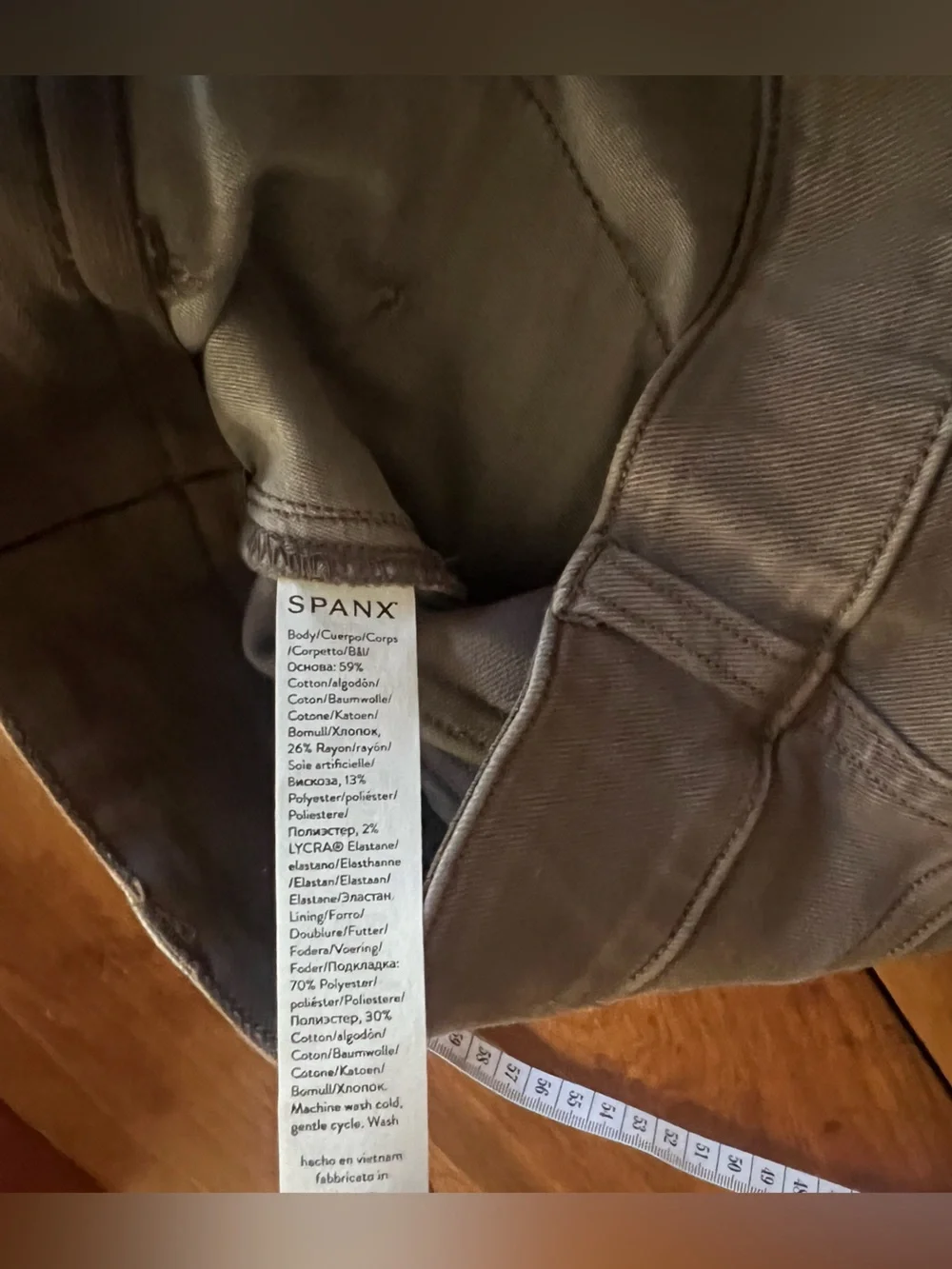 SPANX—Stretch Twill Cropped Wide Leg Pant in Smoke Trouser Classic Capsule—S - Picture 8 of 10